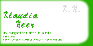 klaudia neer business card